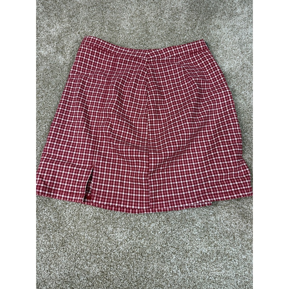 Y2K Hollister Red Gingham Skirt Ultra High Rise Mini M Preppy Schoolgirl 90s Med - Picture 2 of 9